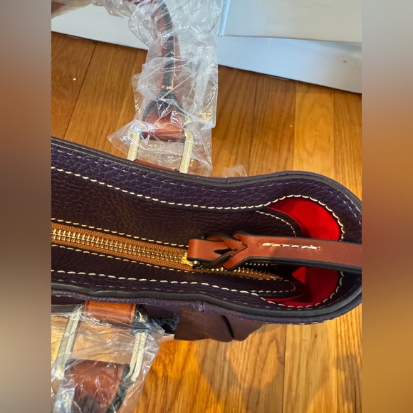 NWT Dooney & Bourke Small Zip Top Leather Bag - Purple Plum - Ships fast! - Picture 4 of 11